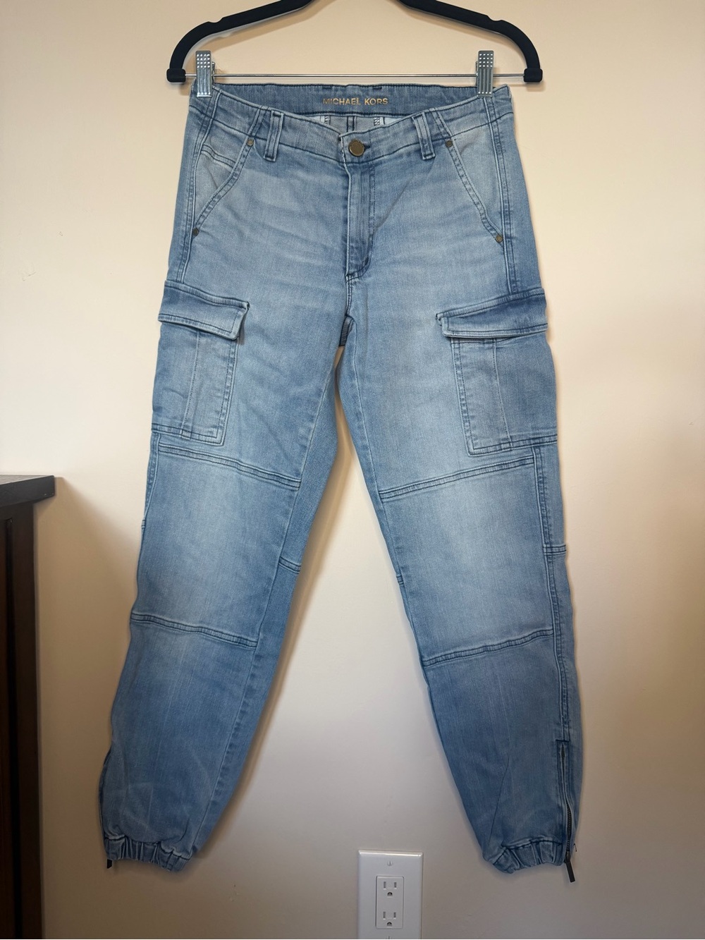 Michael Kors Light Blue Cargo Jogger Pants
